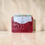 T-5 Pocket Croco Card Holder