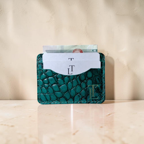 T-5 Pocket Croco Card Holder