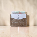 T-5 Pocket Croco Card Holder
